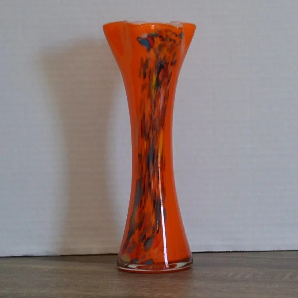 5/$25 Vintage Splatter Glass Vase